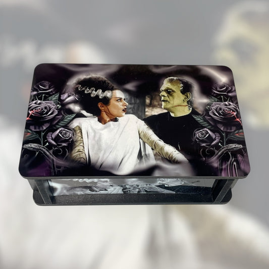 Frankenstein and His Bride (Purple Roses) Jewelry/Multi Use Box