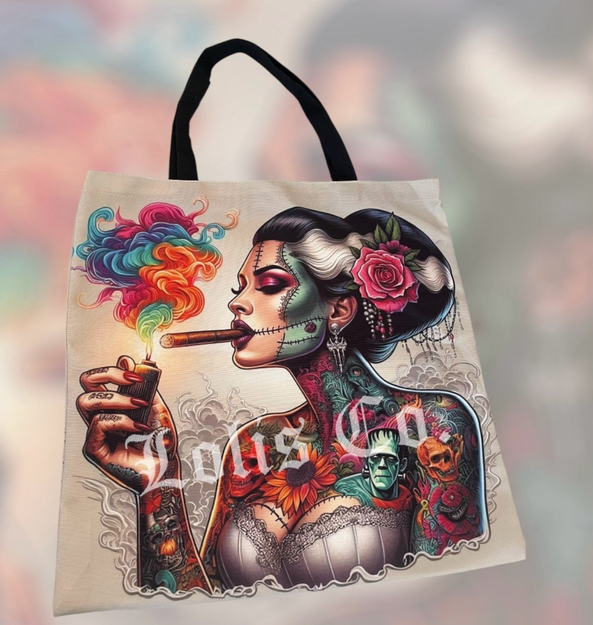 Crazy in Color Extra Large Tote Bag